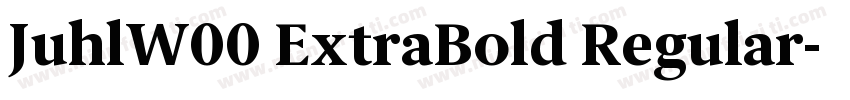JuhlW00 ExtraBold Regular字体转换